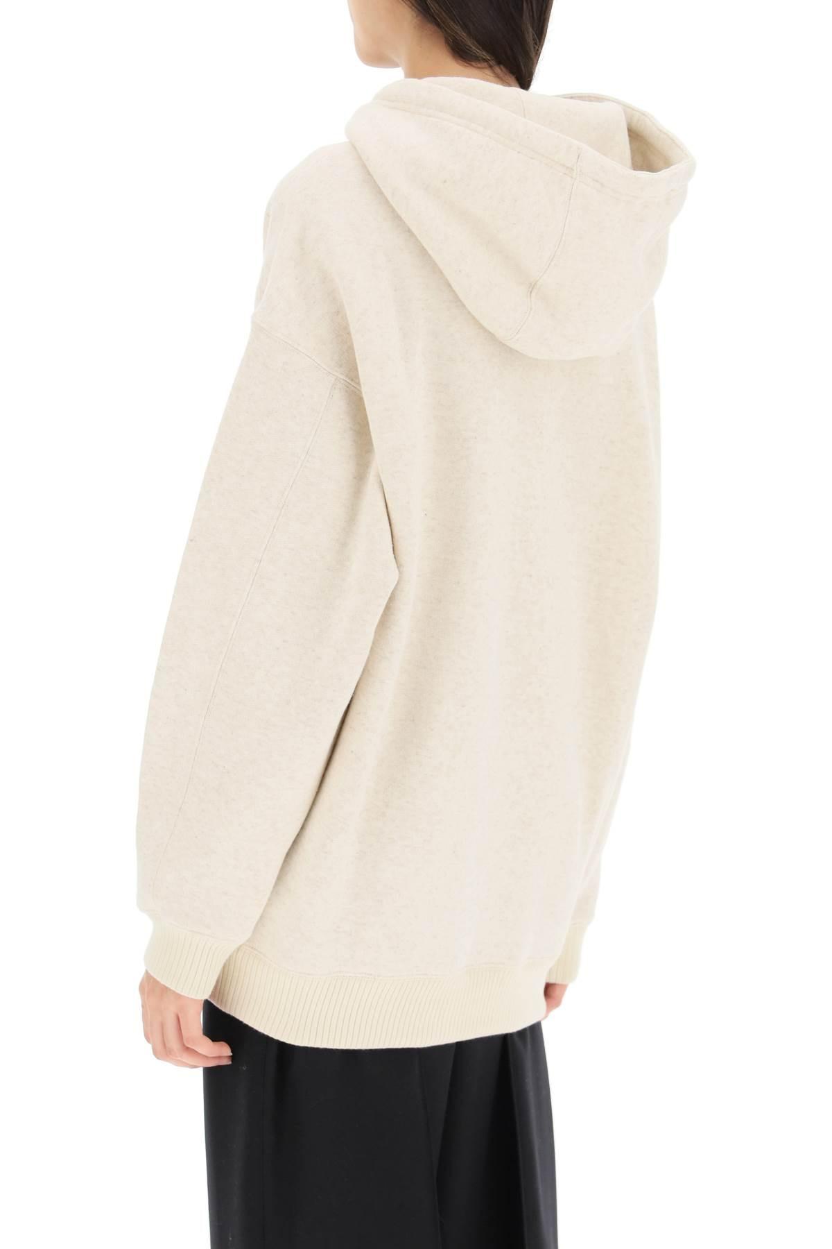 Grey Oversized logo-print cotton-blend jersey hoodie, LOEWE