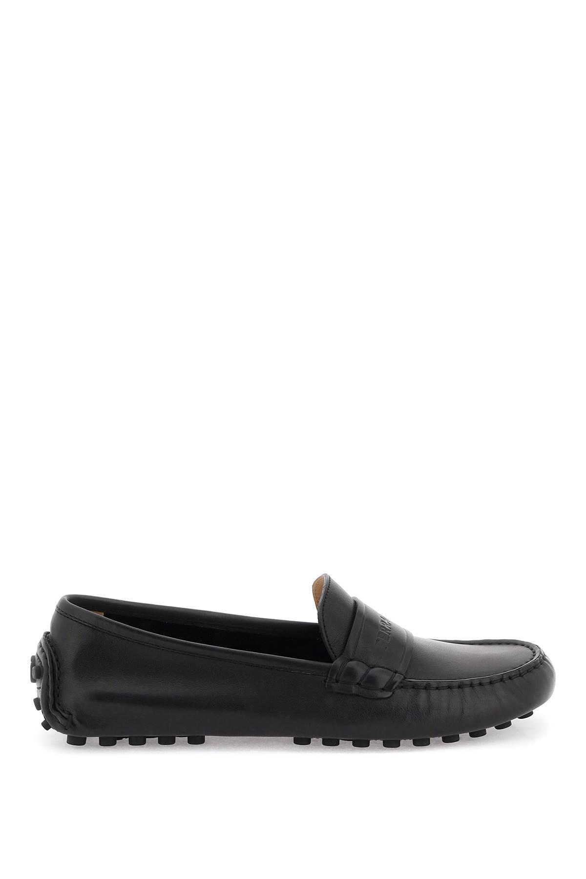 Ferragamo Salvatore Embossed Logo Loafers in Black Lyst