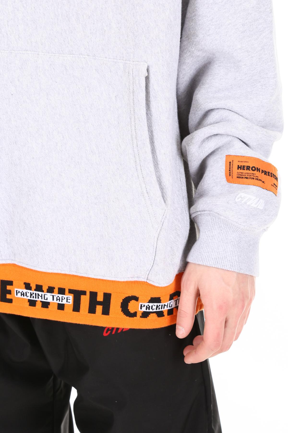 heron preston handle with care hoodie