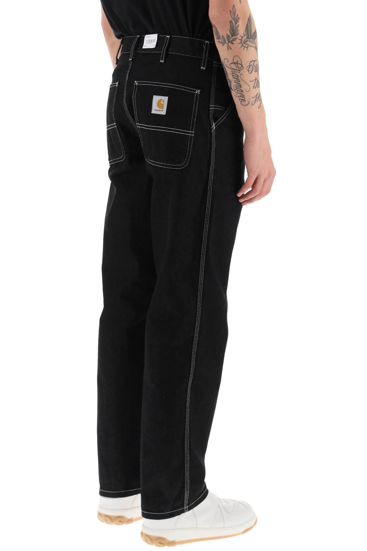 Carhartt Contrasting Topstitching Jeans in Black for Men