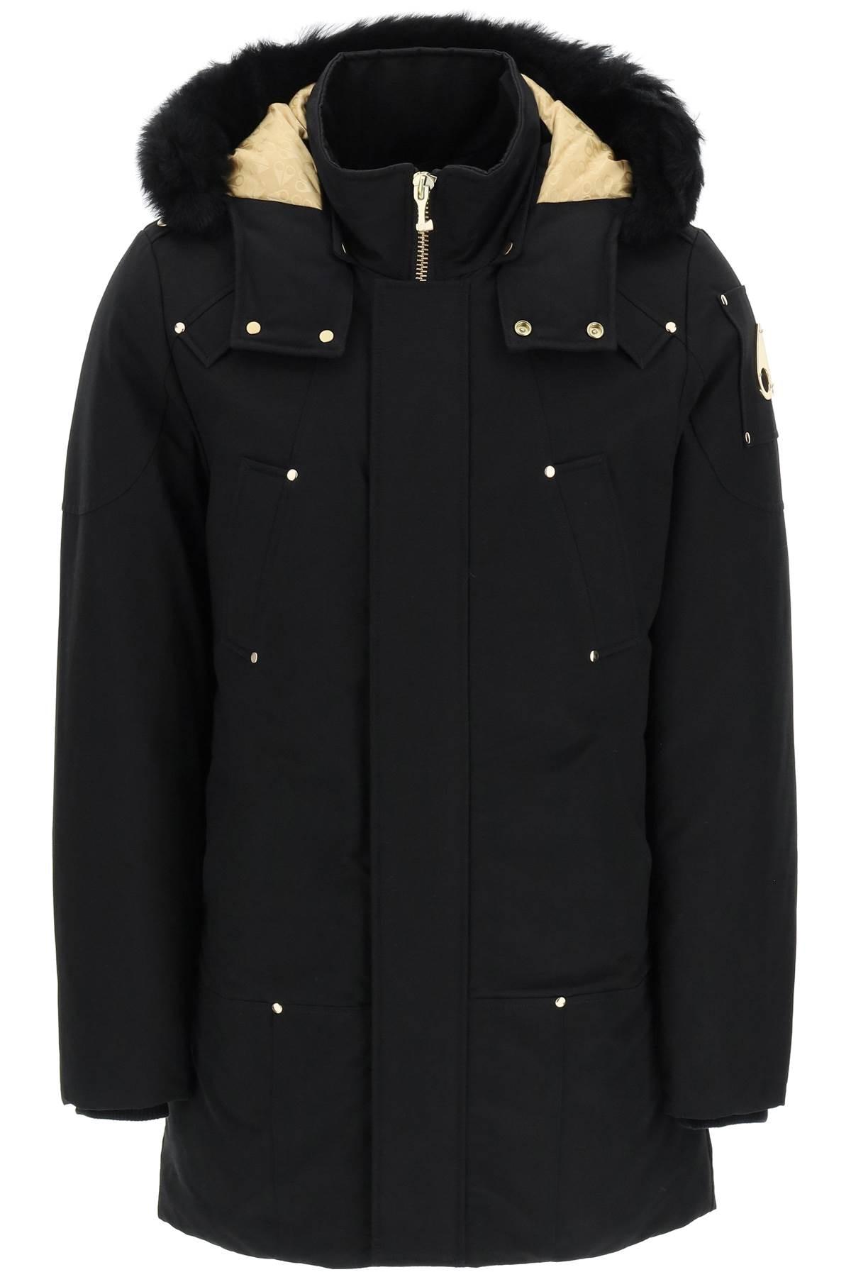 Moose Knuckles 'gold Stirling Neoshear' Padded Parka With Shearling  Trimming in Black for Men | Lyst
