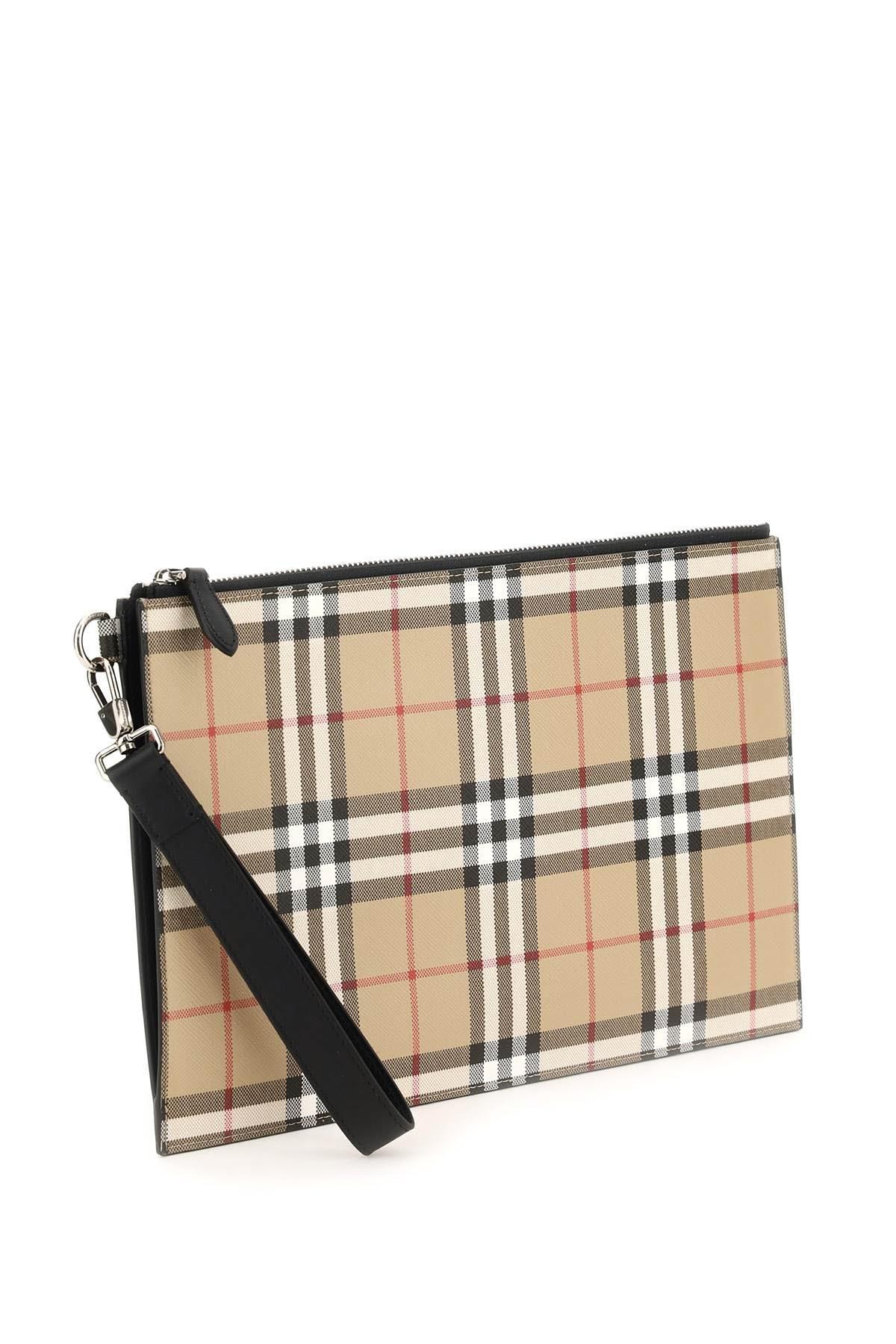 Burberry Vintage Check Pouch in Black for Men