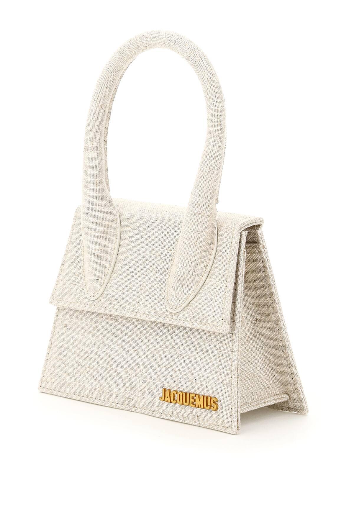 Jacquemus Le Chiquito Moyen Canvas Bag in Natural | Lyst