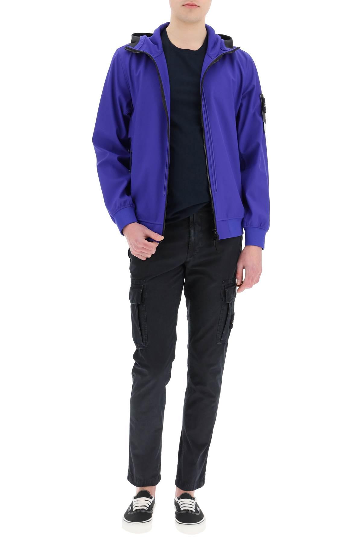 Stone Island Light Soft Shell-r Jacket in Blue for Men | Lyst