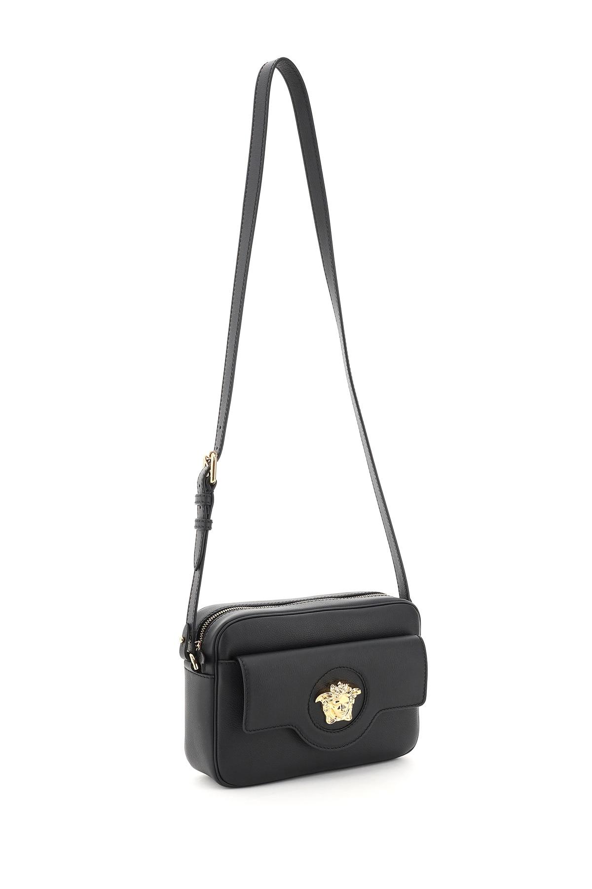 Versace Leather Camera Bag La Medusa in Black Gold (Black) - Lyst