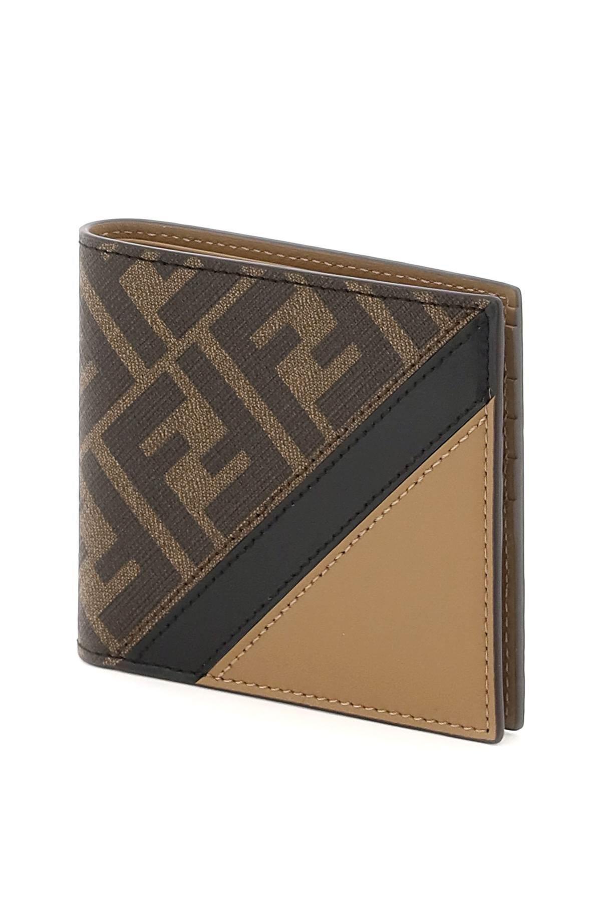 Fendi Diagonal Bi-fold Wallet in Black for Men | Lyst