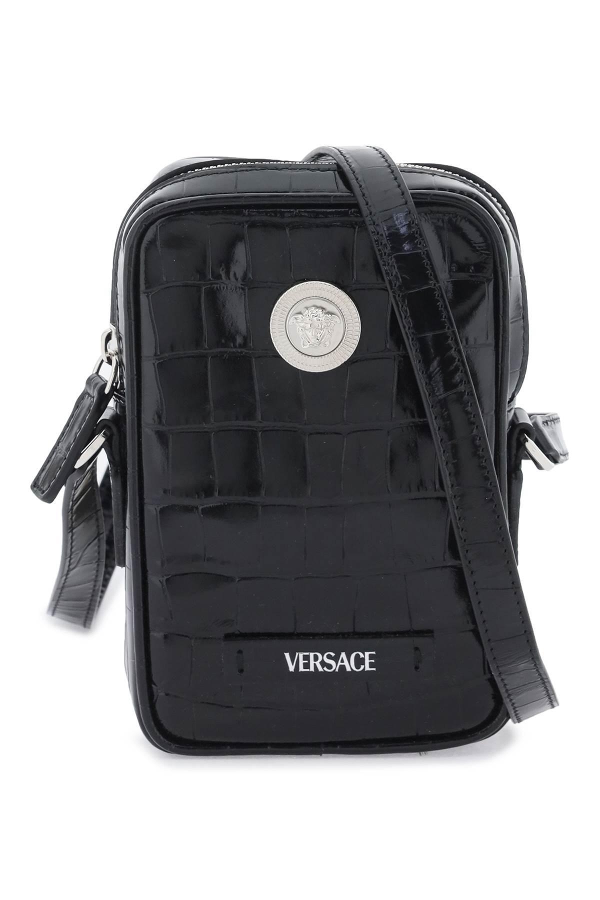 Versace Medusa Biggie Crossbody Bag in Black for Men | Lyst