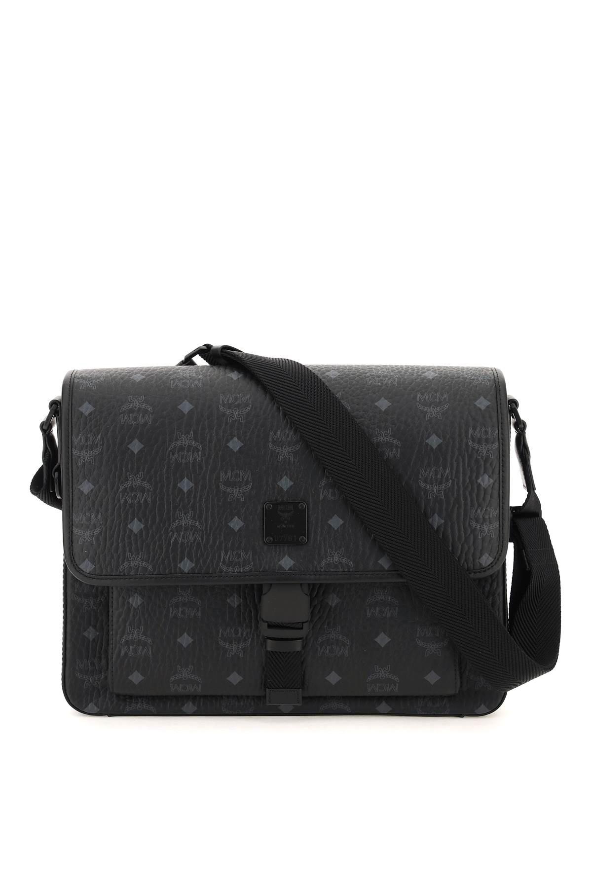 MCM Klassik Medium Messenger Bag in Black for Men Lyst UK