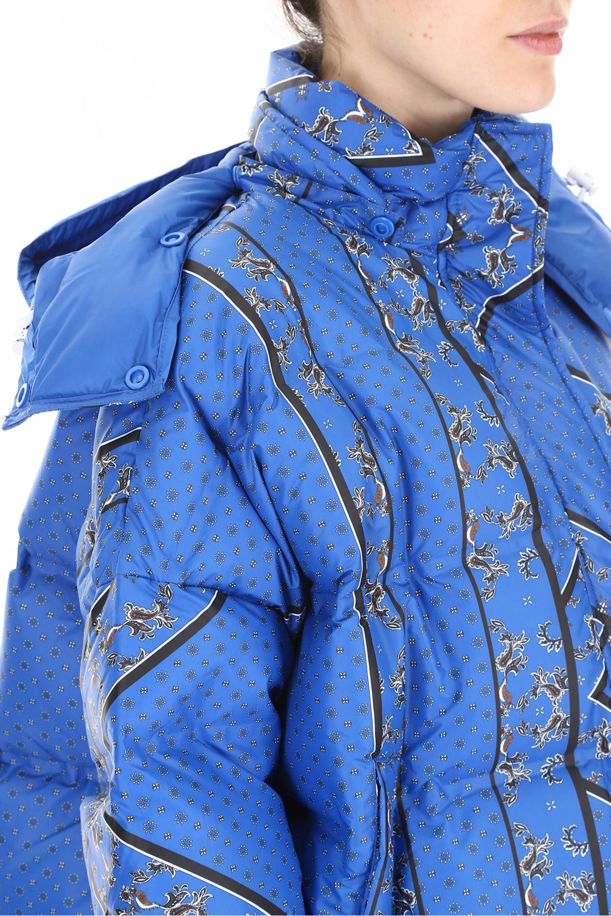 Ganni Bandana Print Puffer Jacket in Blue Lyst