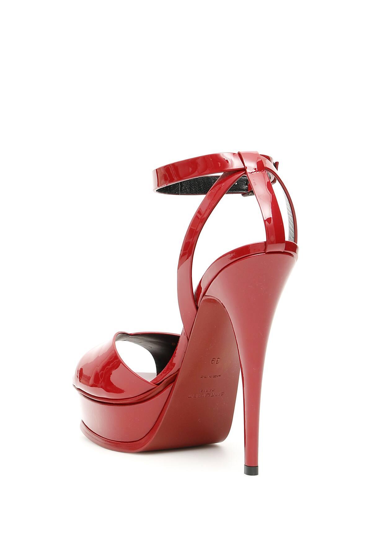 Saint Laurent Tribute Lips Sandals in 