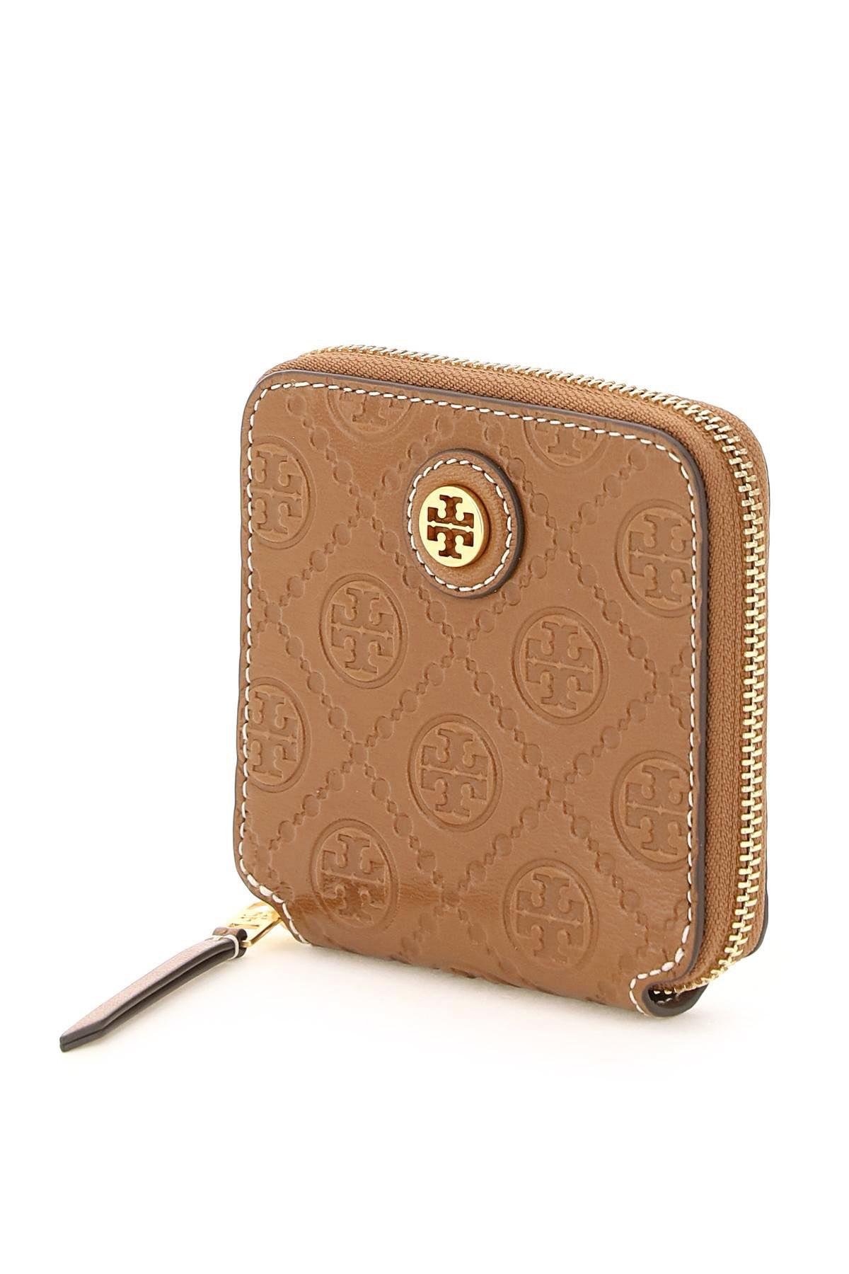 Tory Burch T Monogram Leather Bifold Wallet in Green | Lyst Canada
