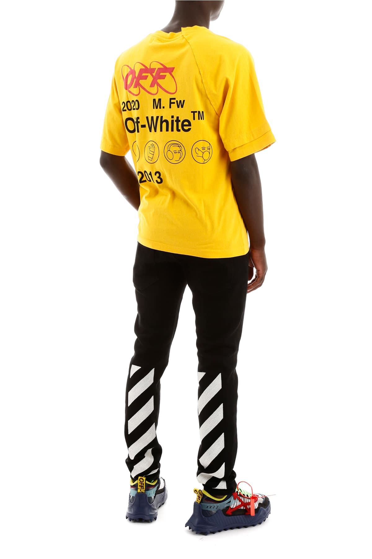 Off-White c/o Virgil Abloh Industrial Y013 Reconstructed Tee in Yellow for  Men | Lyst