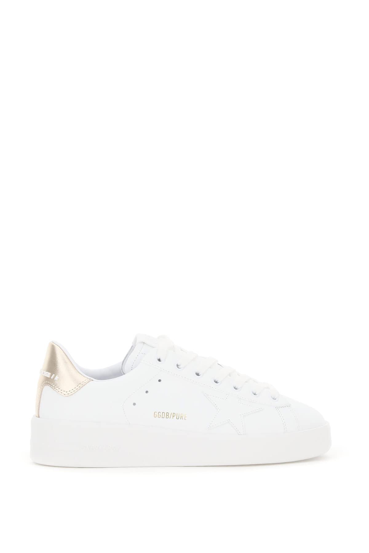 Golden Goose Goose Purestar Sneakers in White,Gold (White) - Lyst