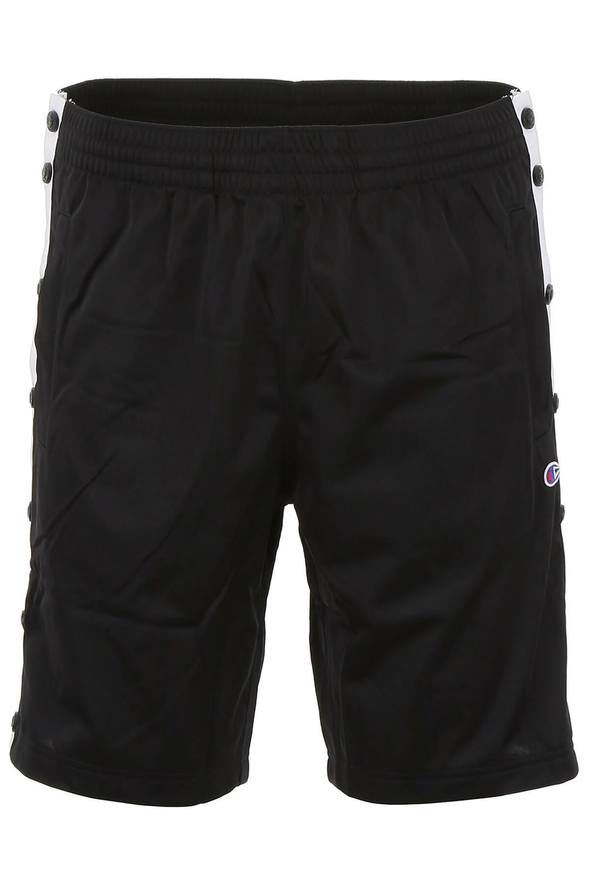 Champion Shorts With Side Buttons in Black for Men | Lyst