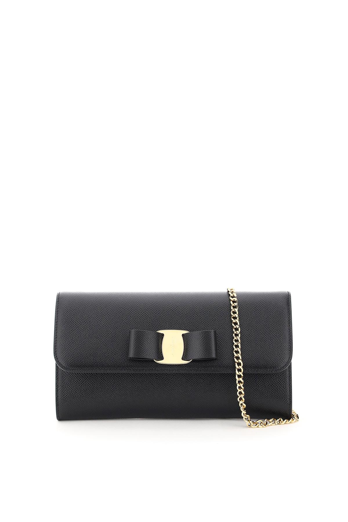 Ferragamo Vara Bow Minibag in Black | Lyst