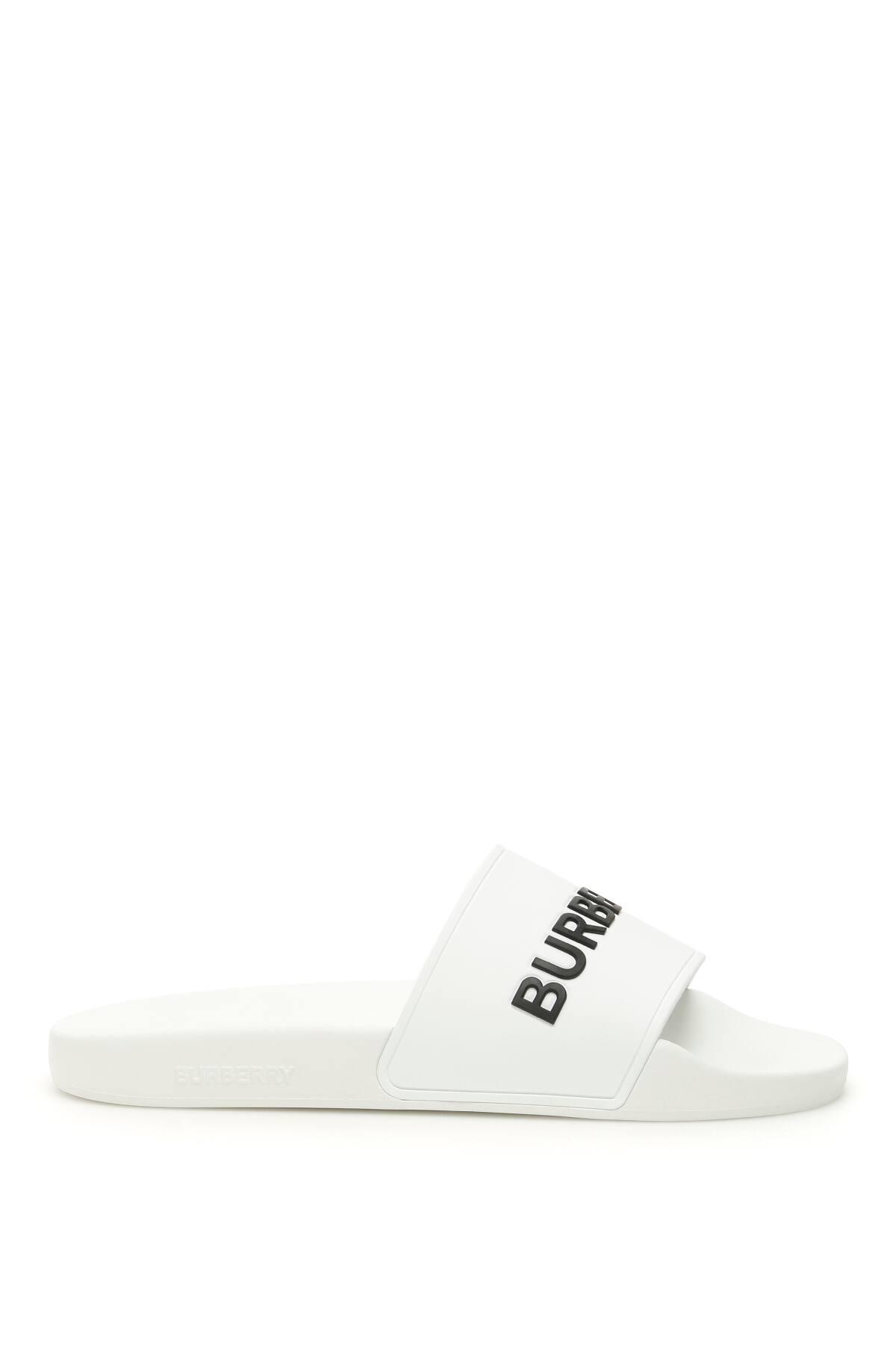 burberry print slides