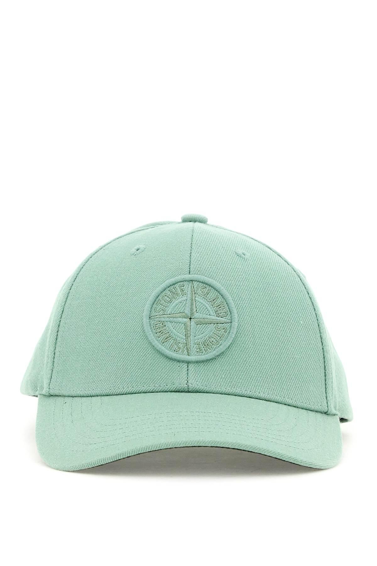 Stone Island Cotton Logoed Baseball Cap in Green for Men - Save 3% | Lyst