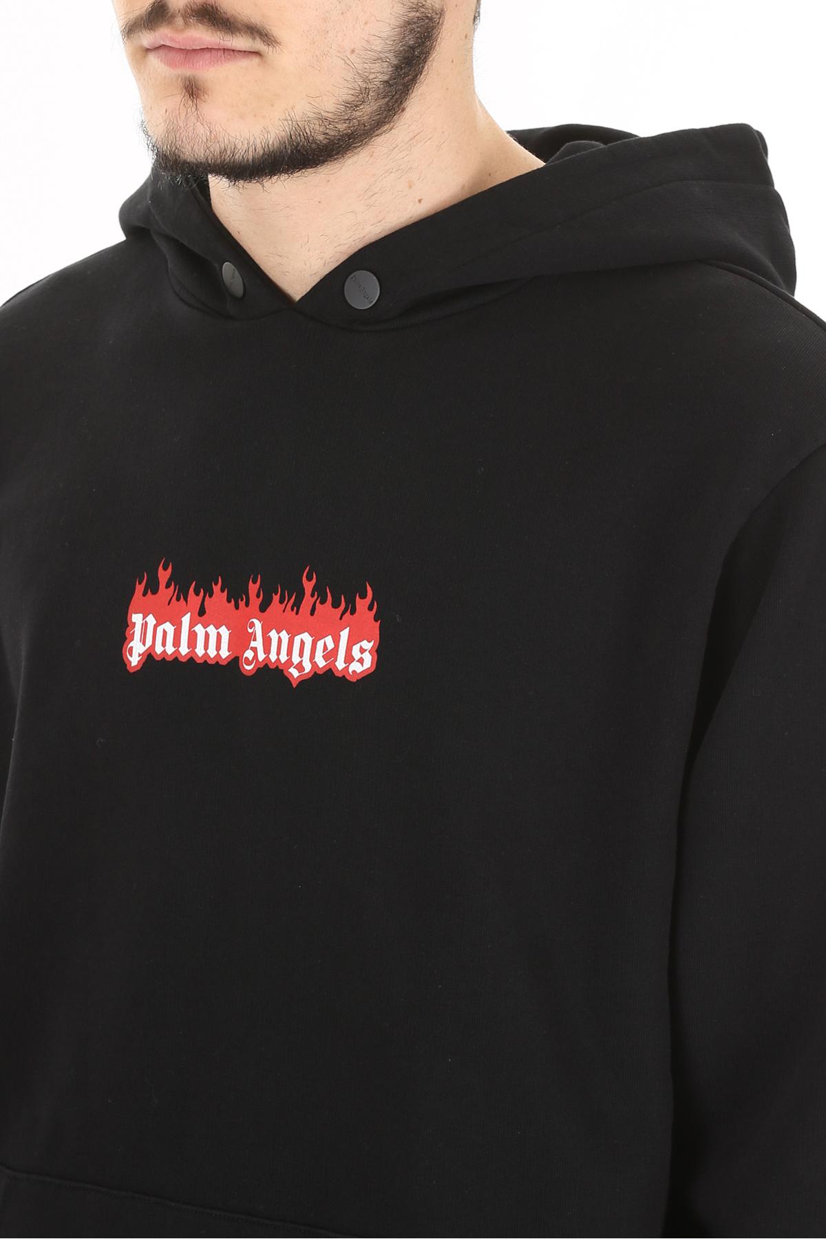 Palm Angels Cotton Dance Of Death Hoodie in Black for Men - Lyst