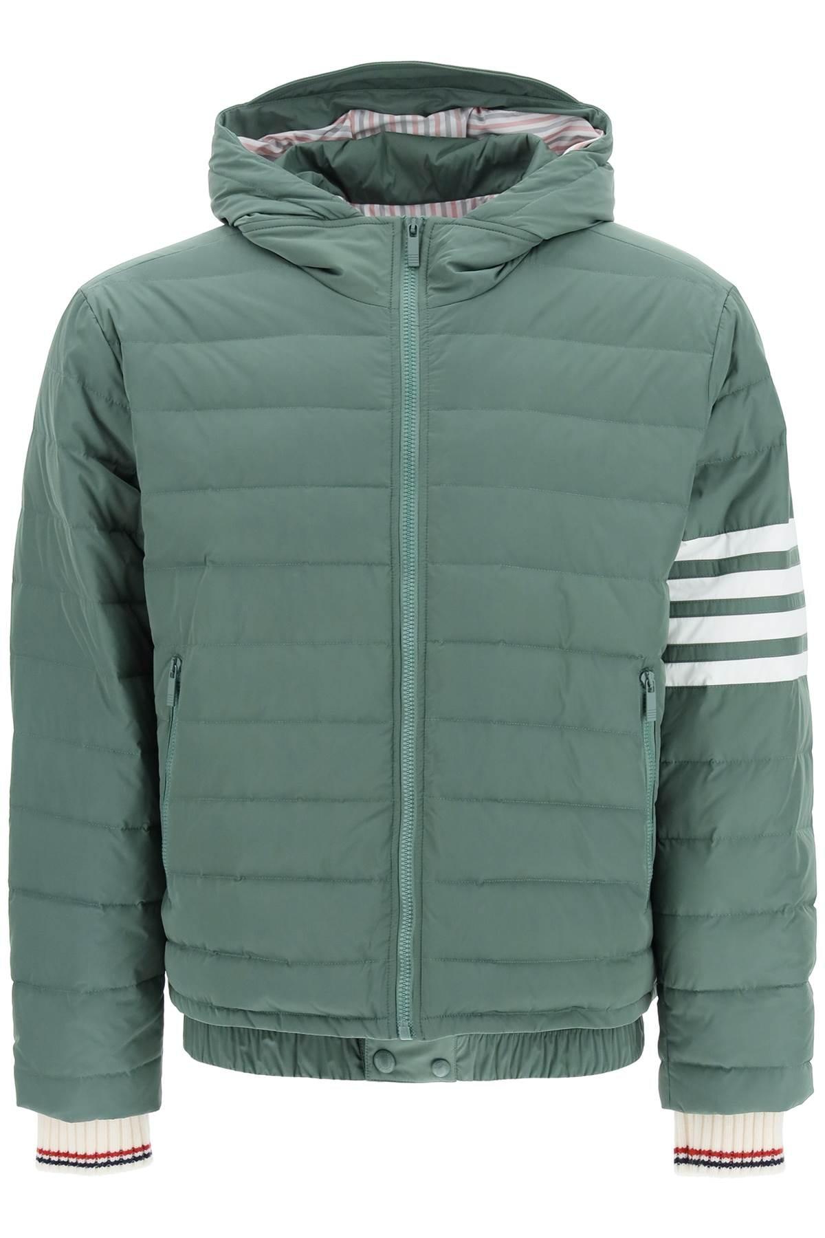 Thom Browne 4-bar Down Jacket In Poly Twill in Green for Men | Lyst