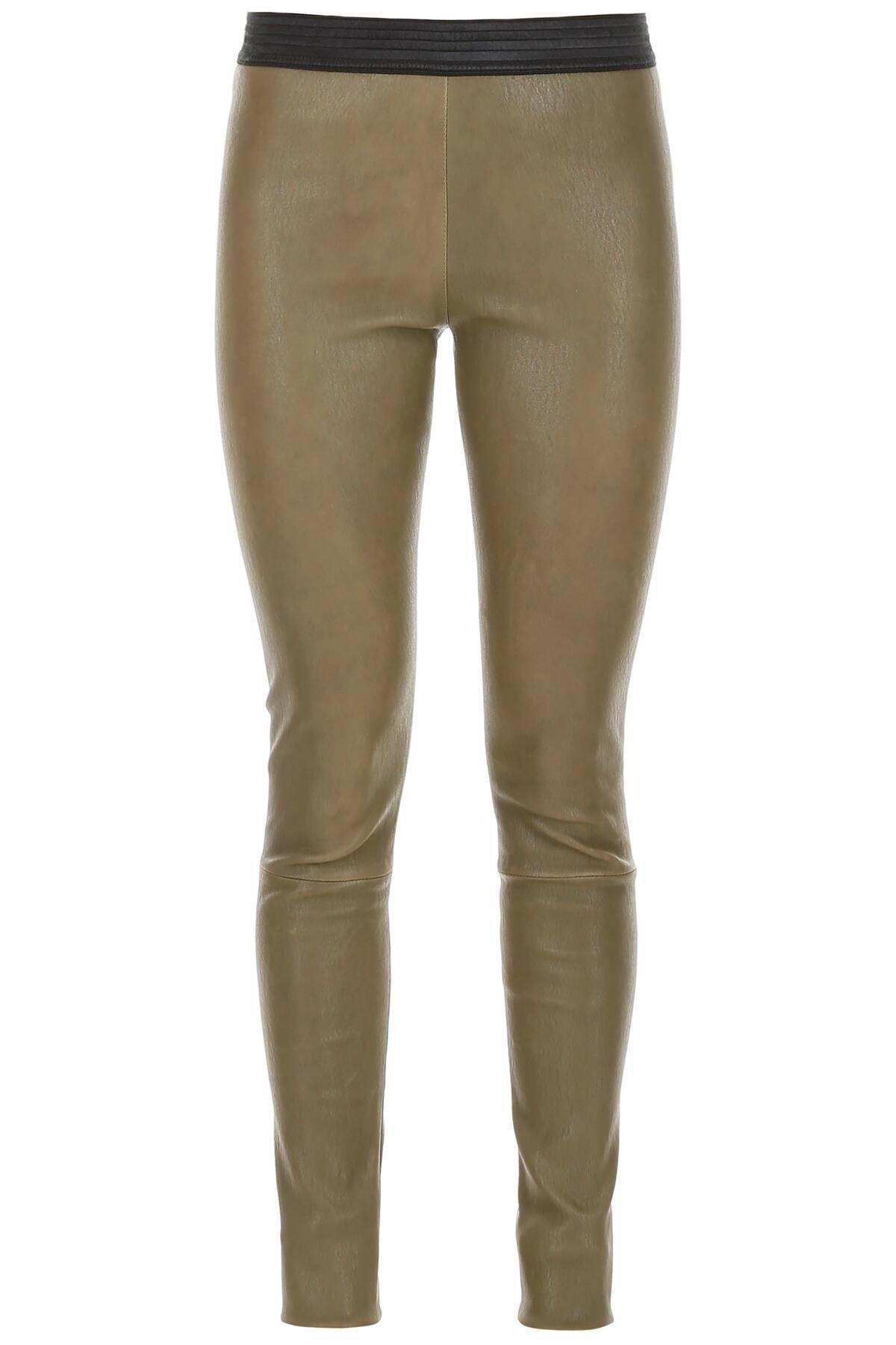 DROMe Leather Leggings in Sage Green (Green) - Save 50% - Lyst