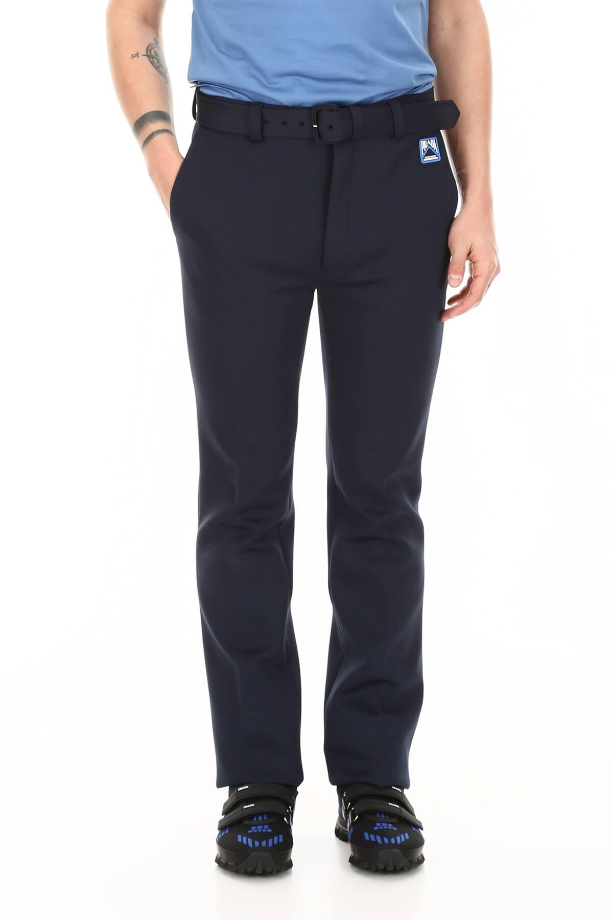 prada rubber cuff jogger pants