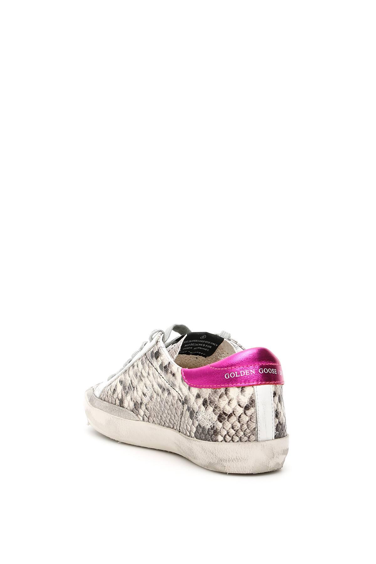 golden goose superstar python & leopard print sneakers