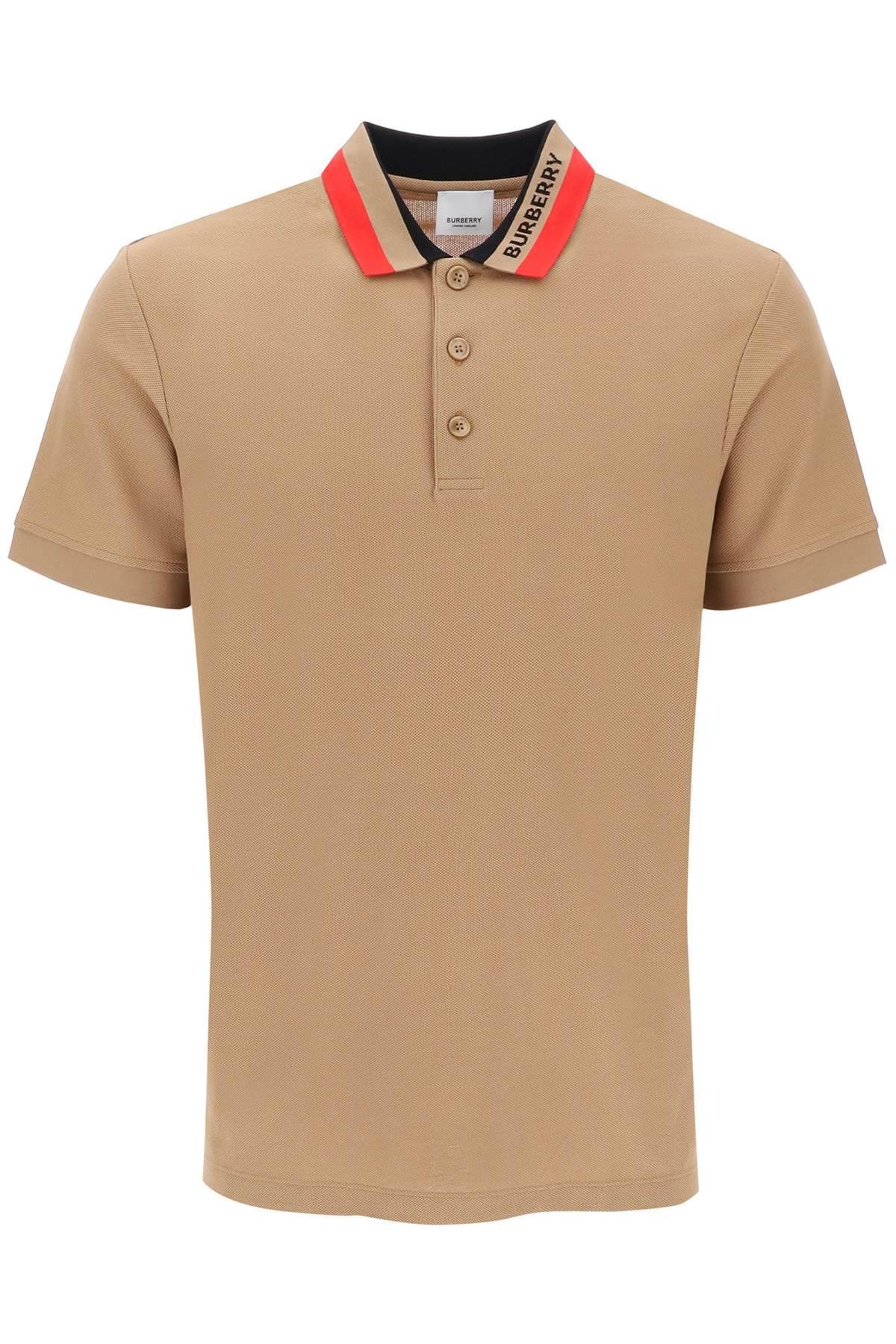 Burberry Men's 'edney' Polo Shirt with Logo - Natural - Polo Shirts