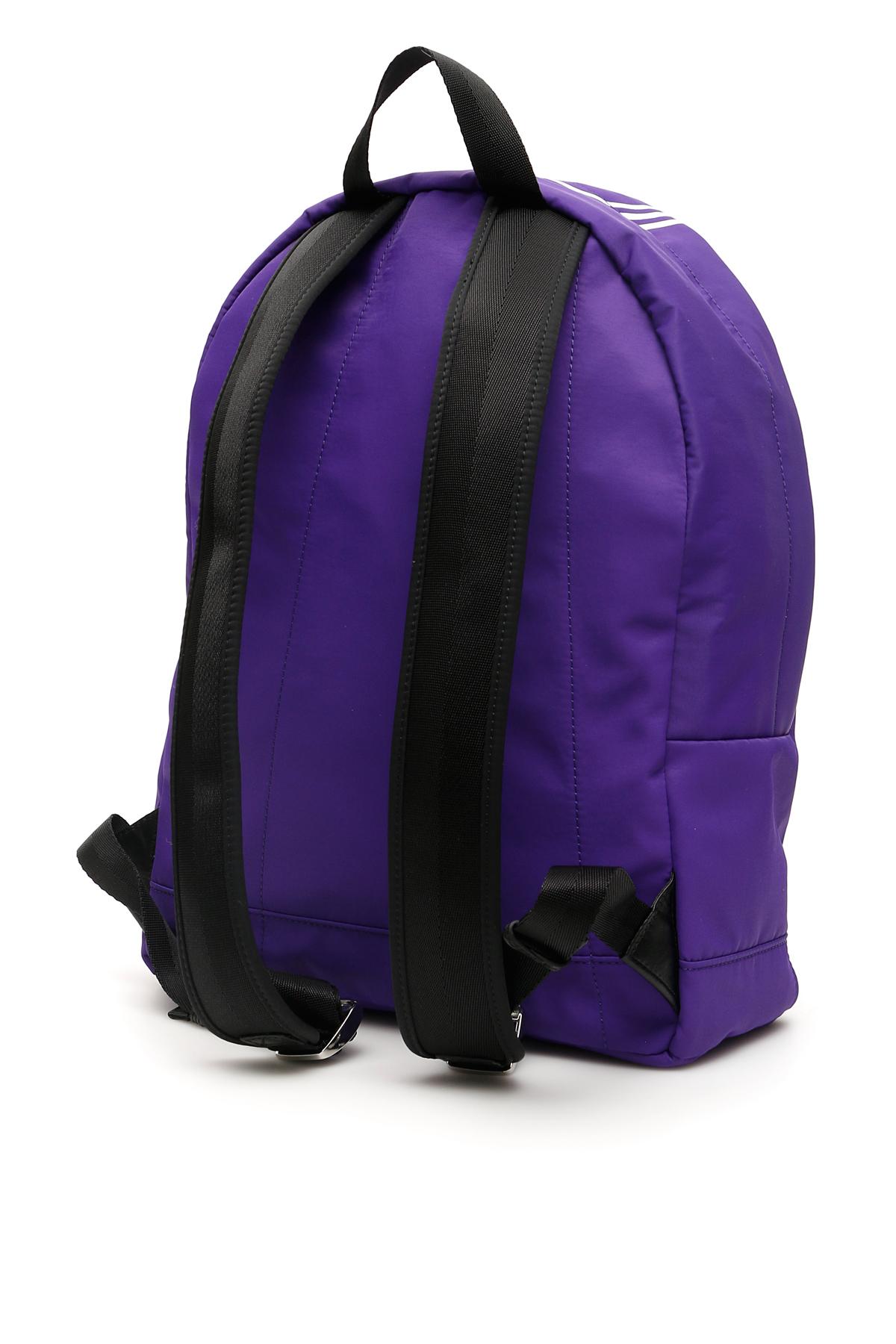 black and purple backpack
