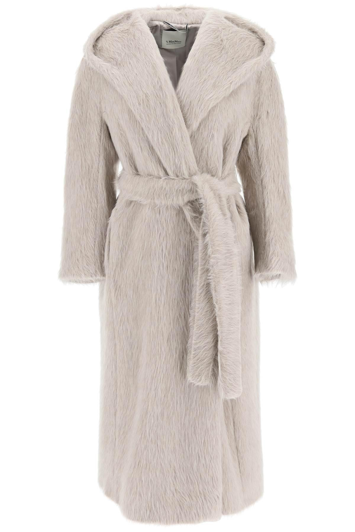 Max Mara Alpaca & Wool Coat in White | Lyst