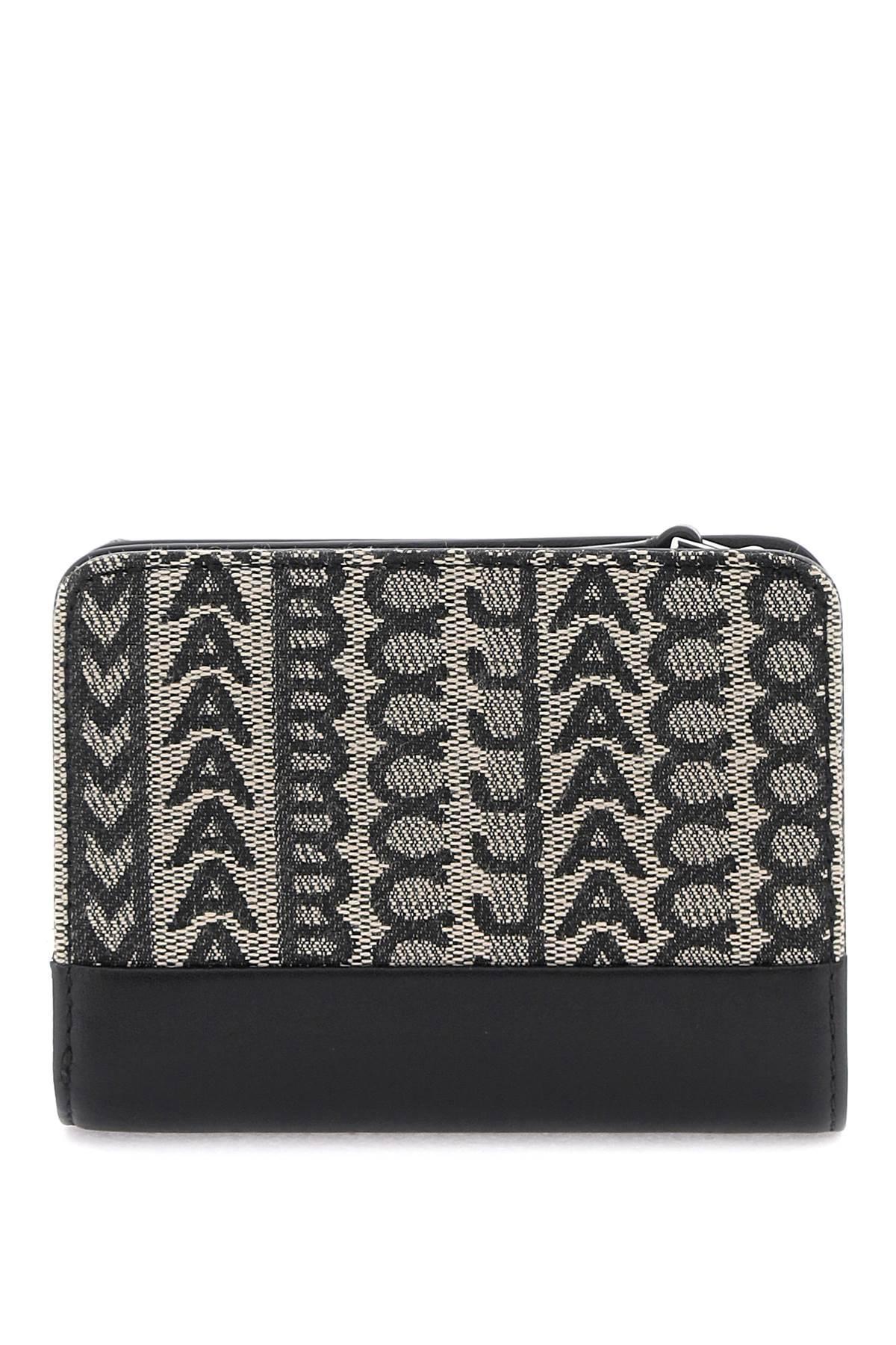 Marc Jacobs The Monogram Jacquard Mini Compact Wallet in Black | Lyst
