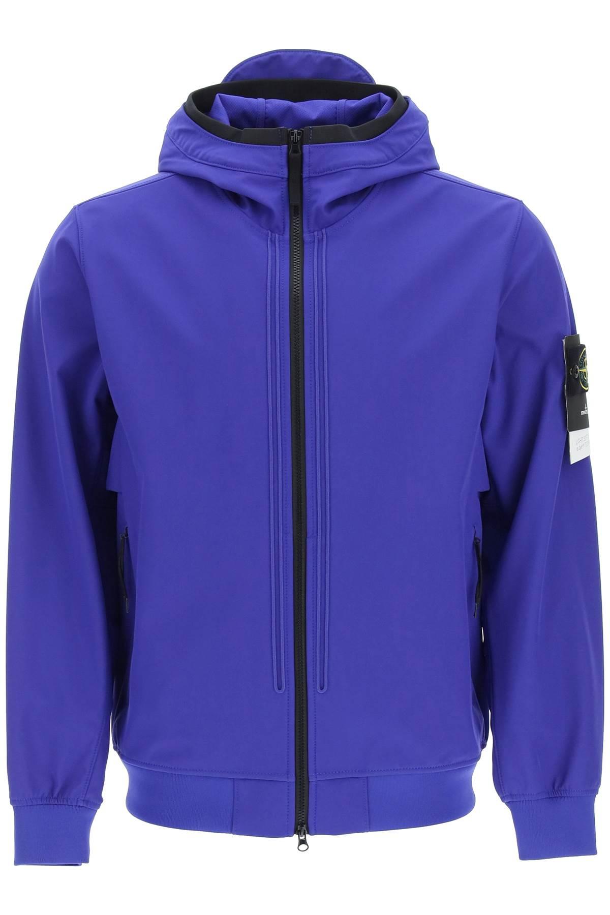 Stone Island Light Soft Shell-r Jacket in Blue for Men | Lyst