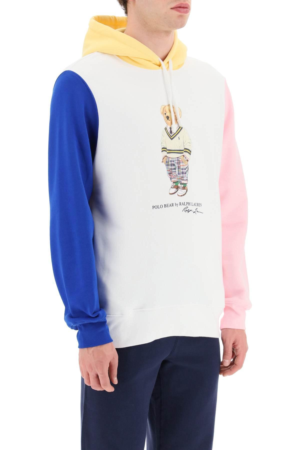 Polo Ralph Lauren Color-block Hoodie With Polo Bear Print in Blue for Men |  Lyst