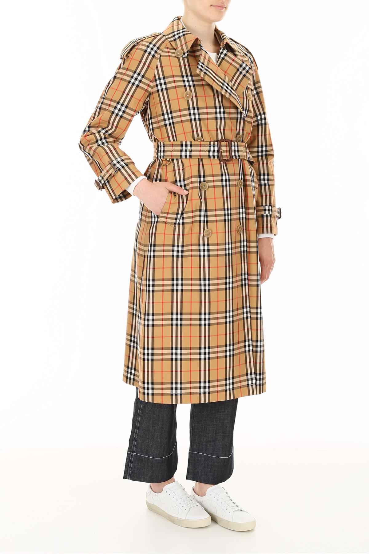 Burberry Cotton Vintage Check Trench Coat | Lyst