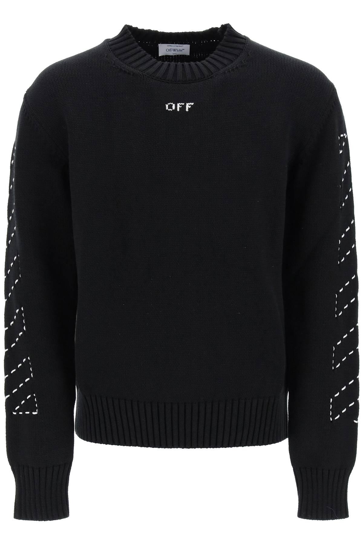 Off White c o Virgil Abloh Arrow Diagonal Pullover in Black for