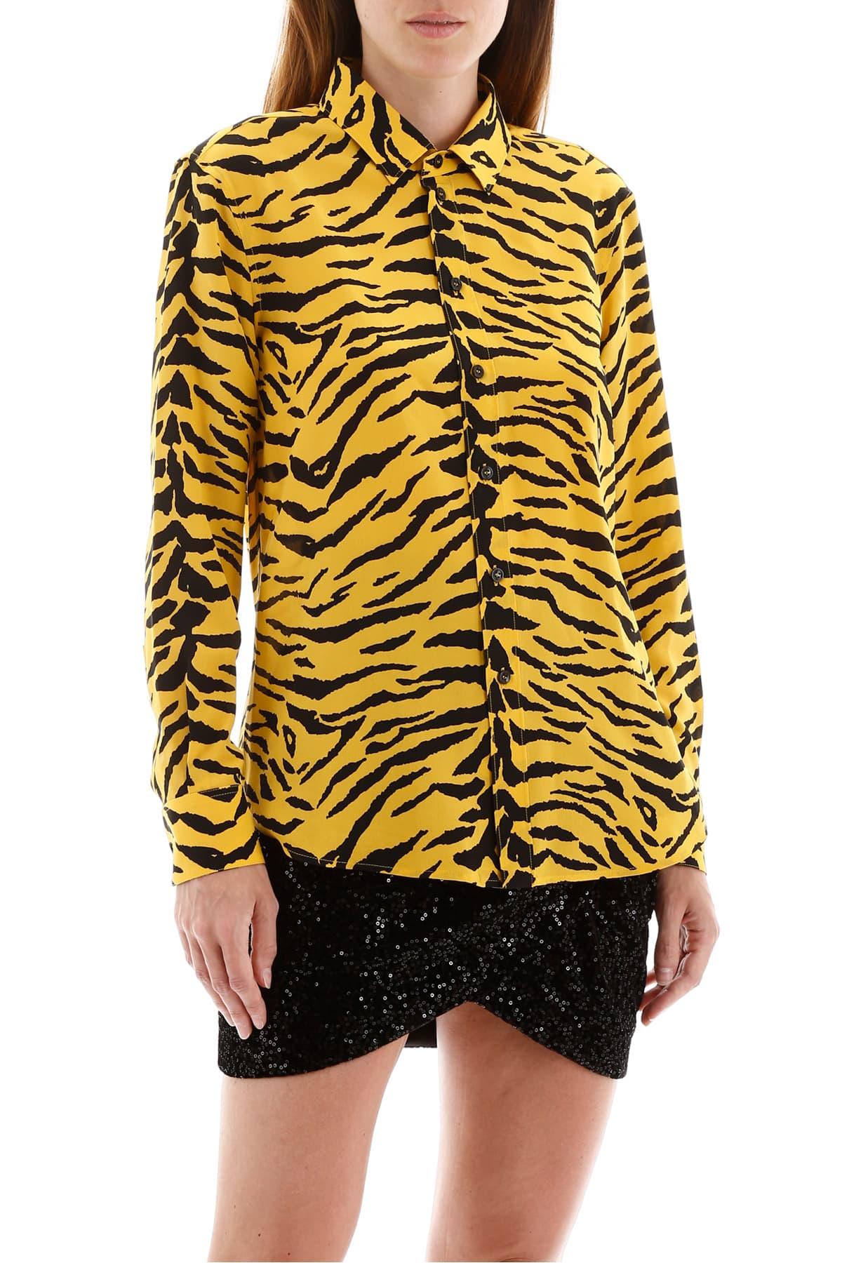 shiny tiger print shirt