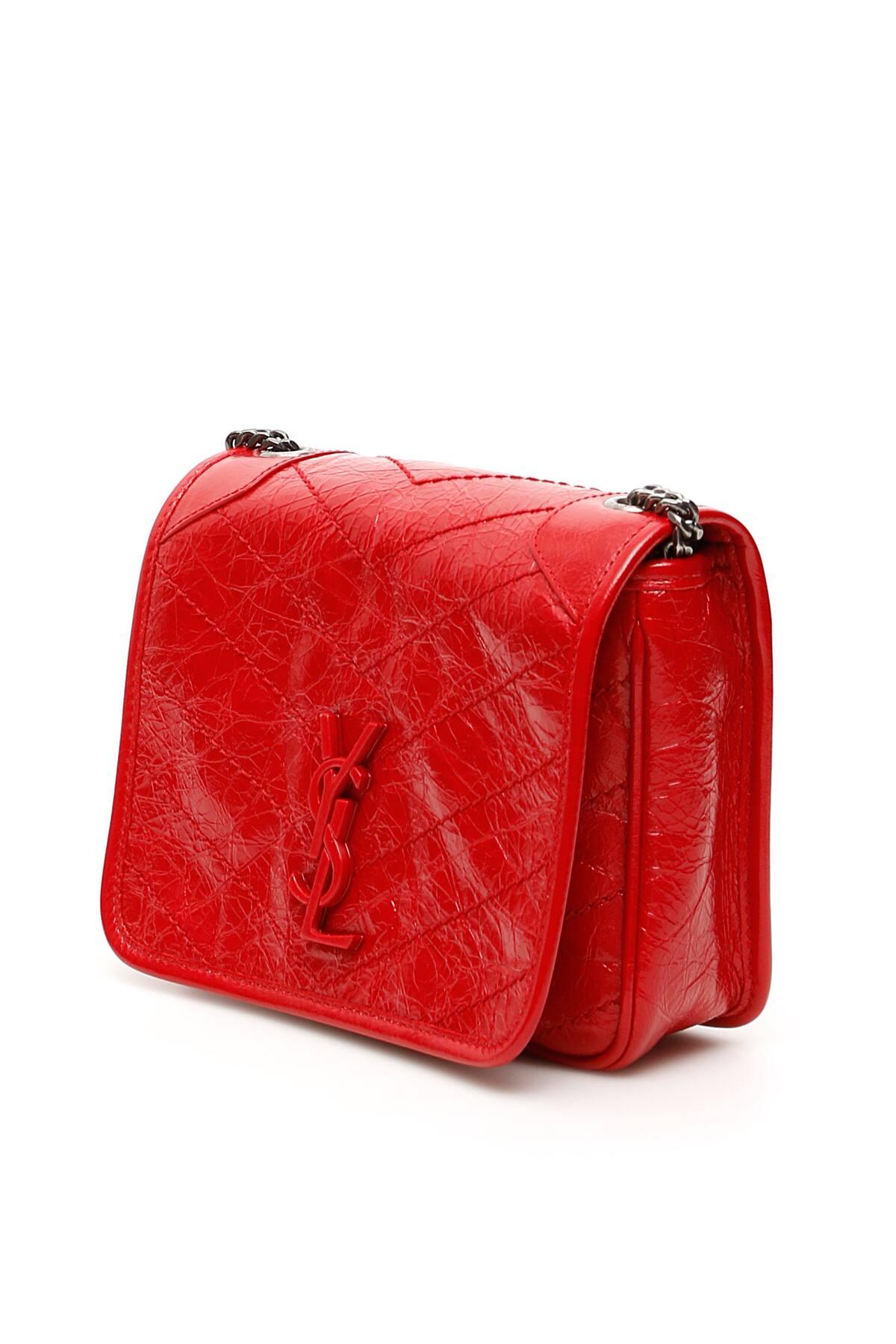 Saint Laurent Niki Mini Bag in Red