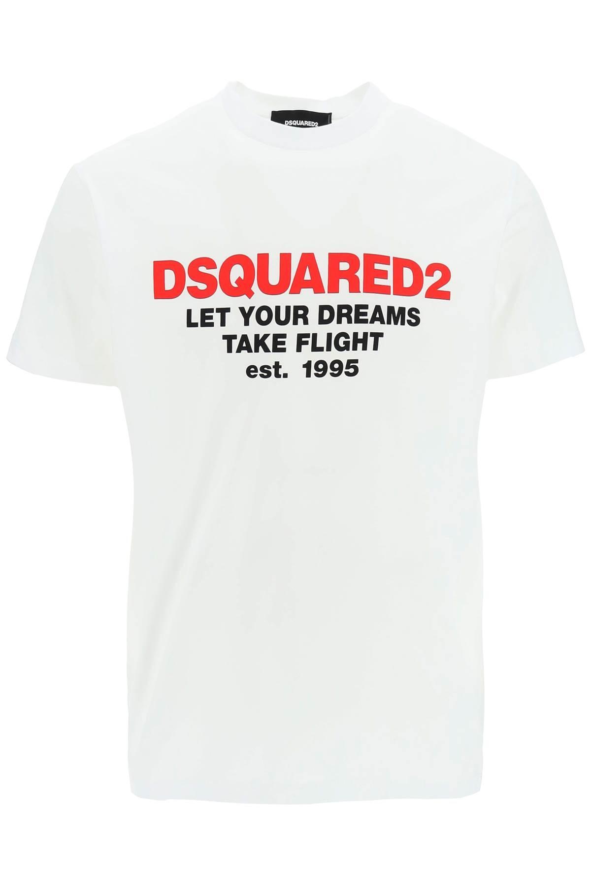 DSquared² Dream Flight Print Cool Tee in White for Men | Lyst