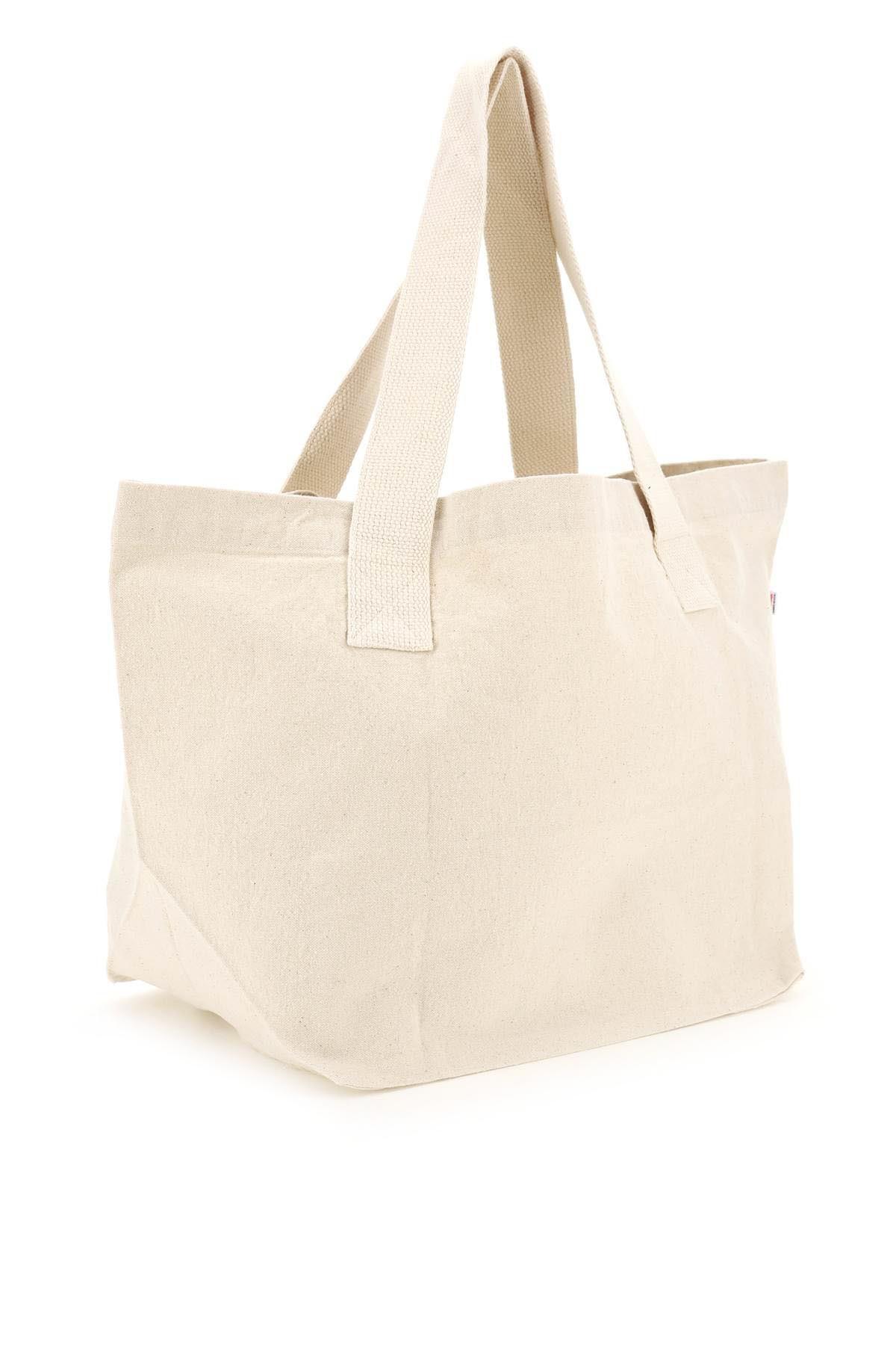 Sporty & Rich Sporty Rich fitness Group Canvas Tote Bag in Beige Womens Tote bags Sporty & Rich Tote bags - Save 37% Natural 