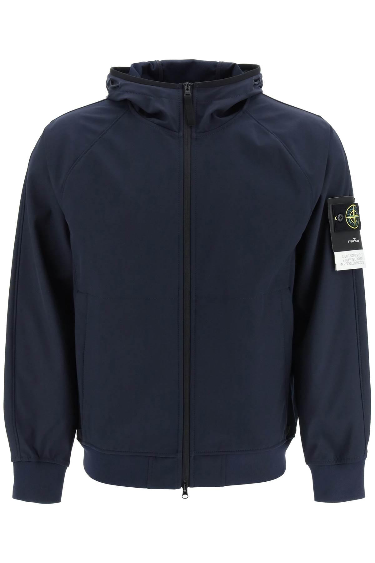 Stone Island Light Soft Shellr Jacket With E.dye Technology in Blue for Men Lyst