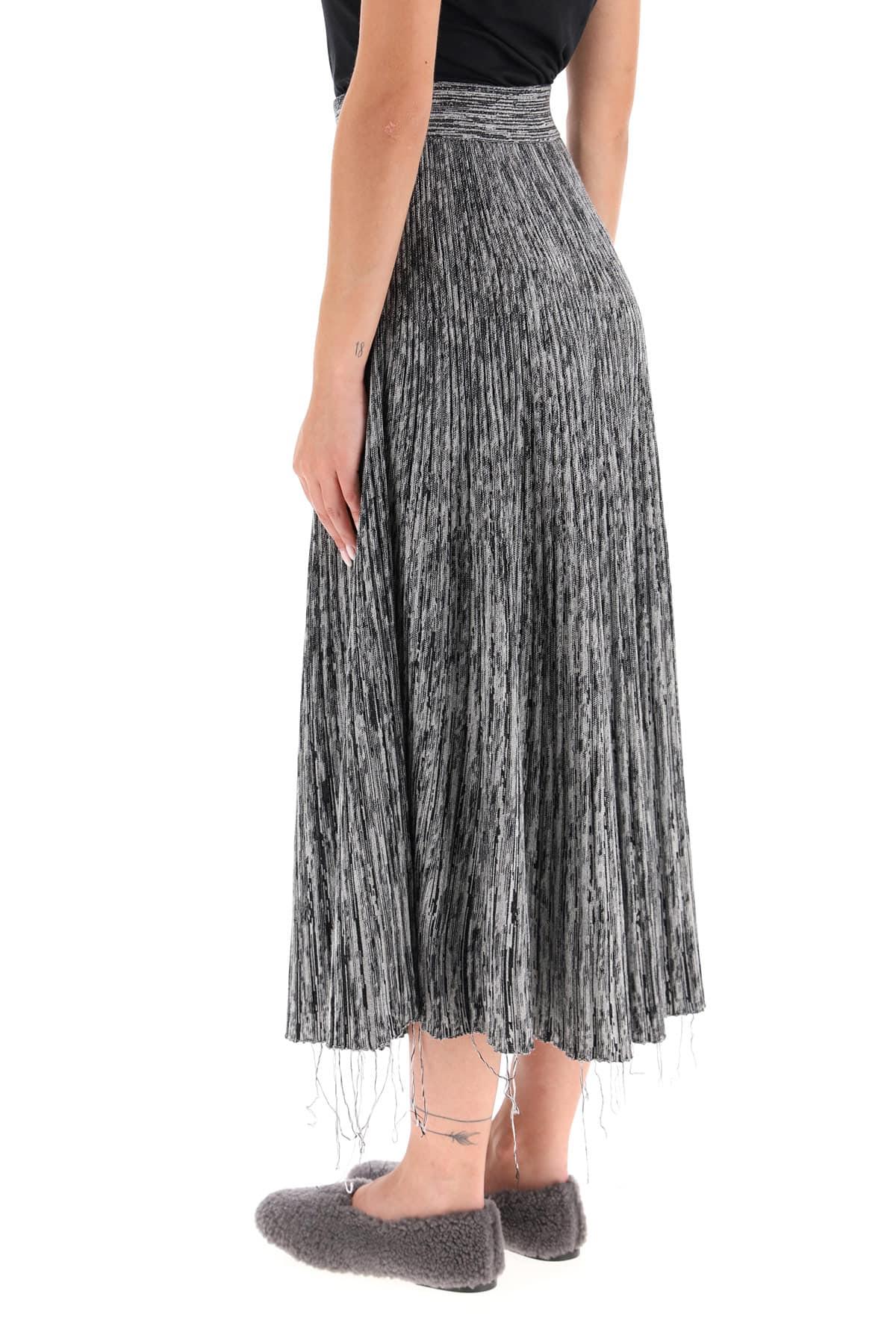 Marni Long Knit Skirt in Grey,Black (Gray) Lyst