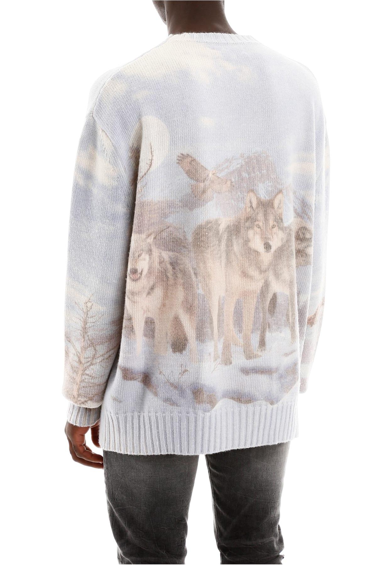 Amiri Digital Print Wolves Crew for Men 