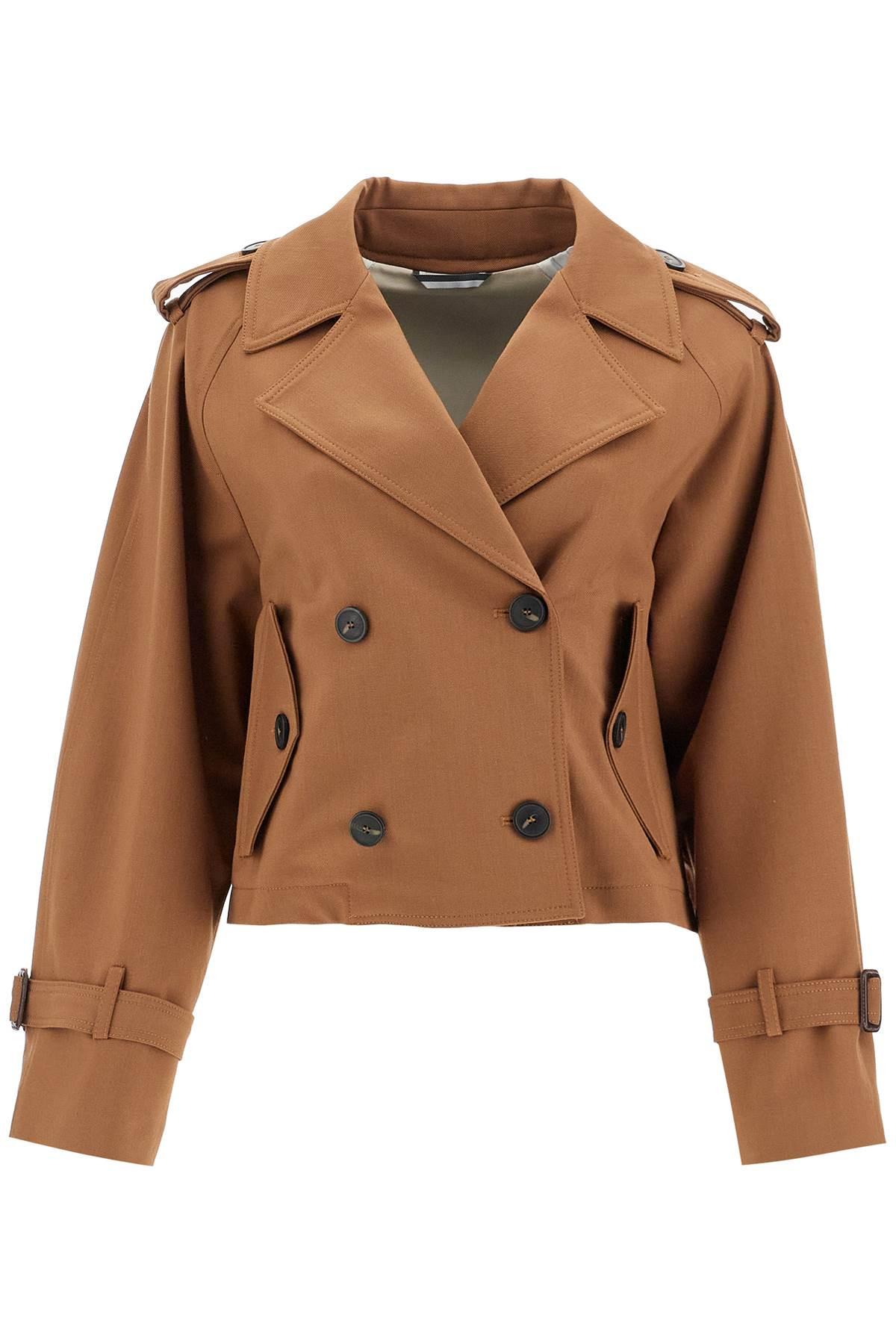 Weekend by Maxmara Short Rainproof Gabardine Trench in Brown