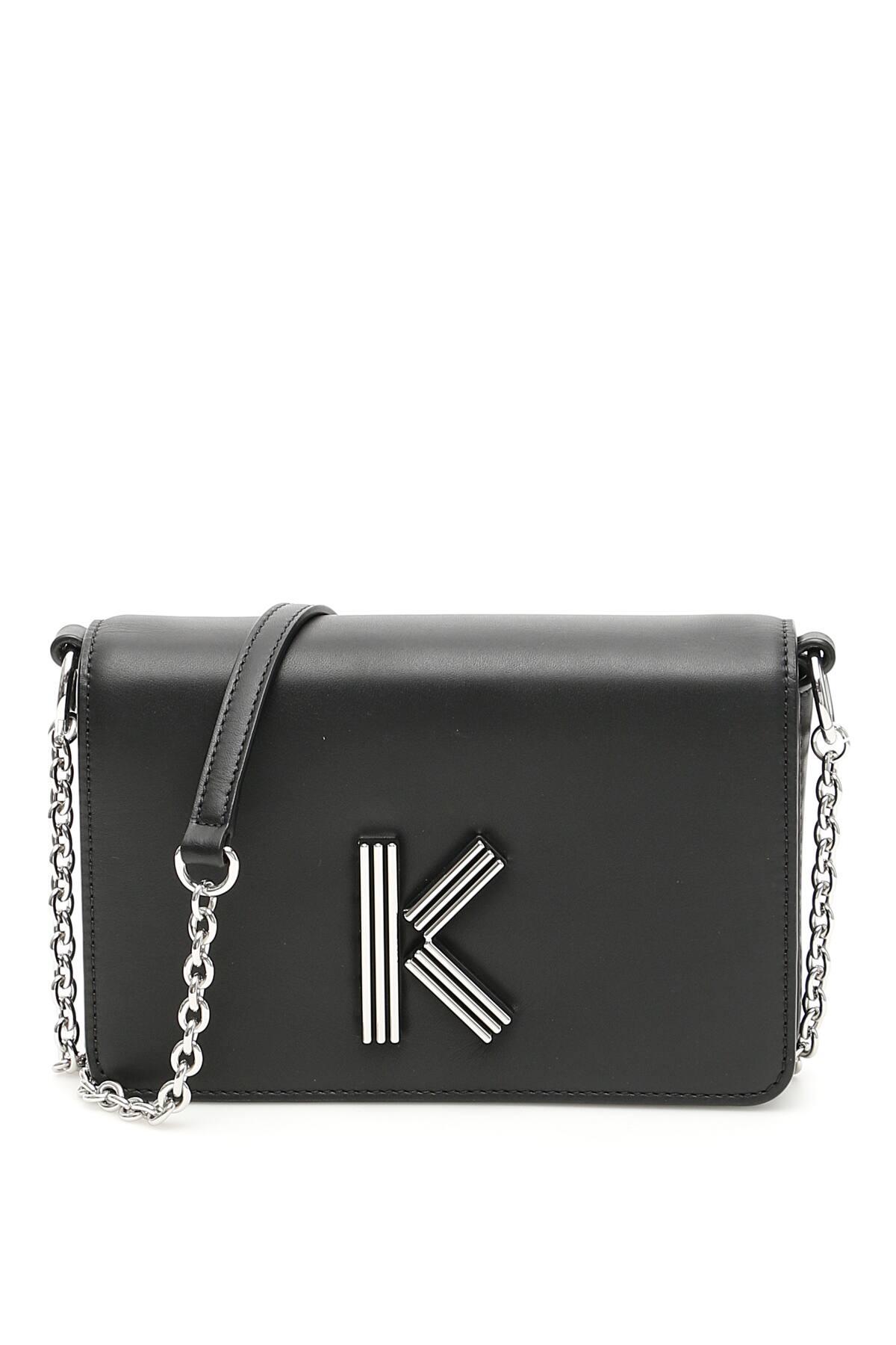 KENZO Leather Crossbody Kbag in Black Lyst