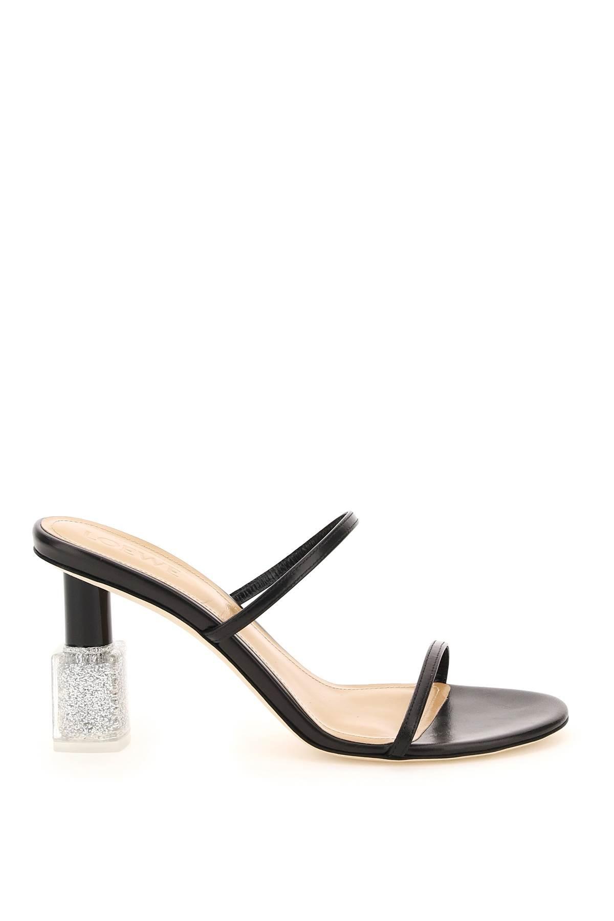 Loewe Nail Polish Heel Sandals in White | Lyst