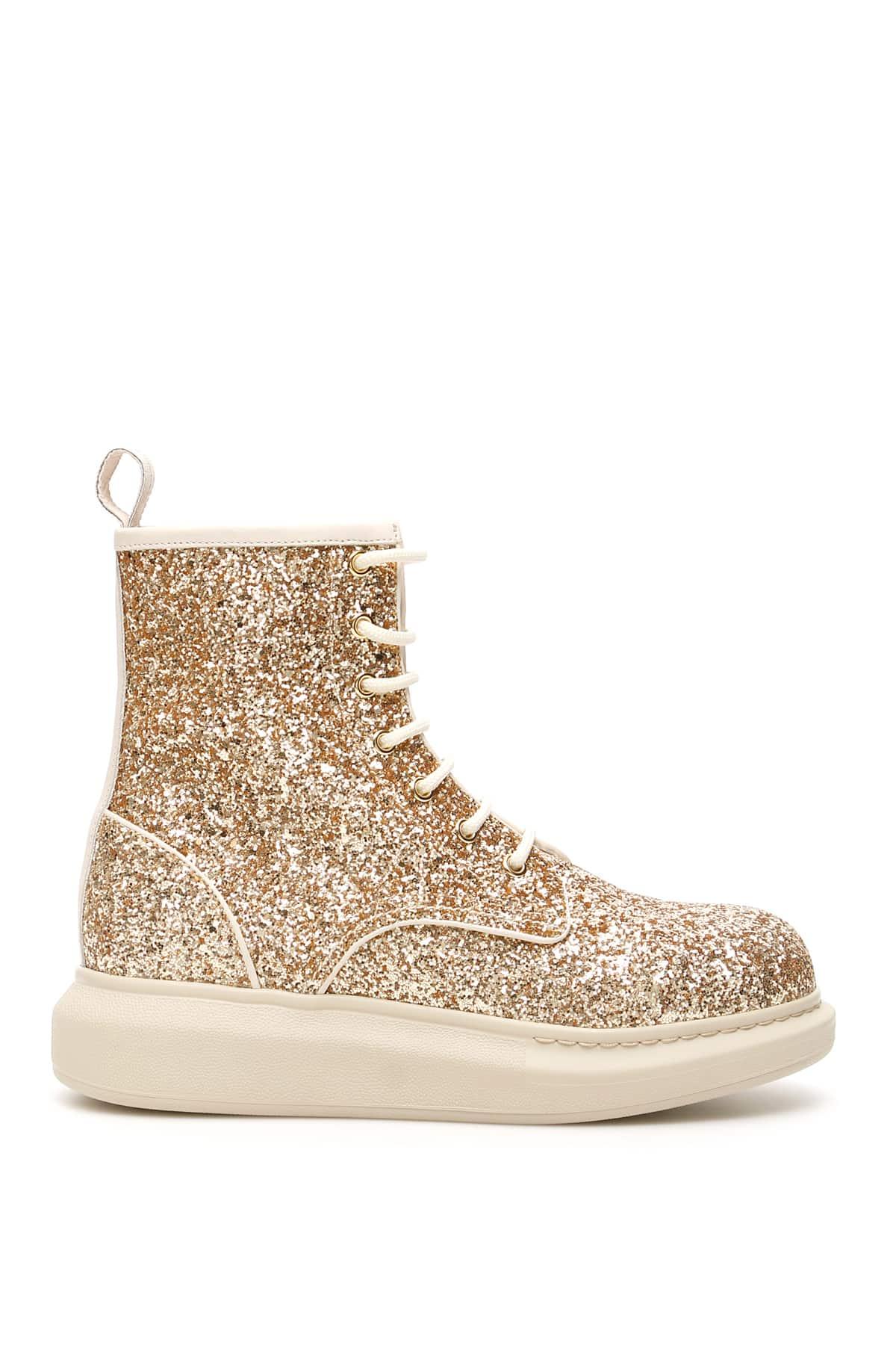 alexander mcqueen glitter boots
