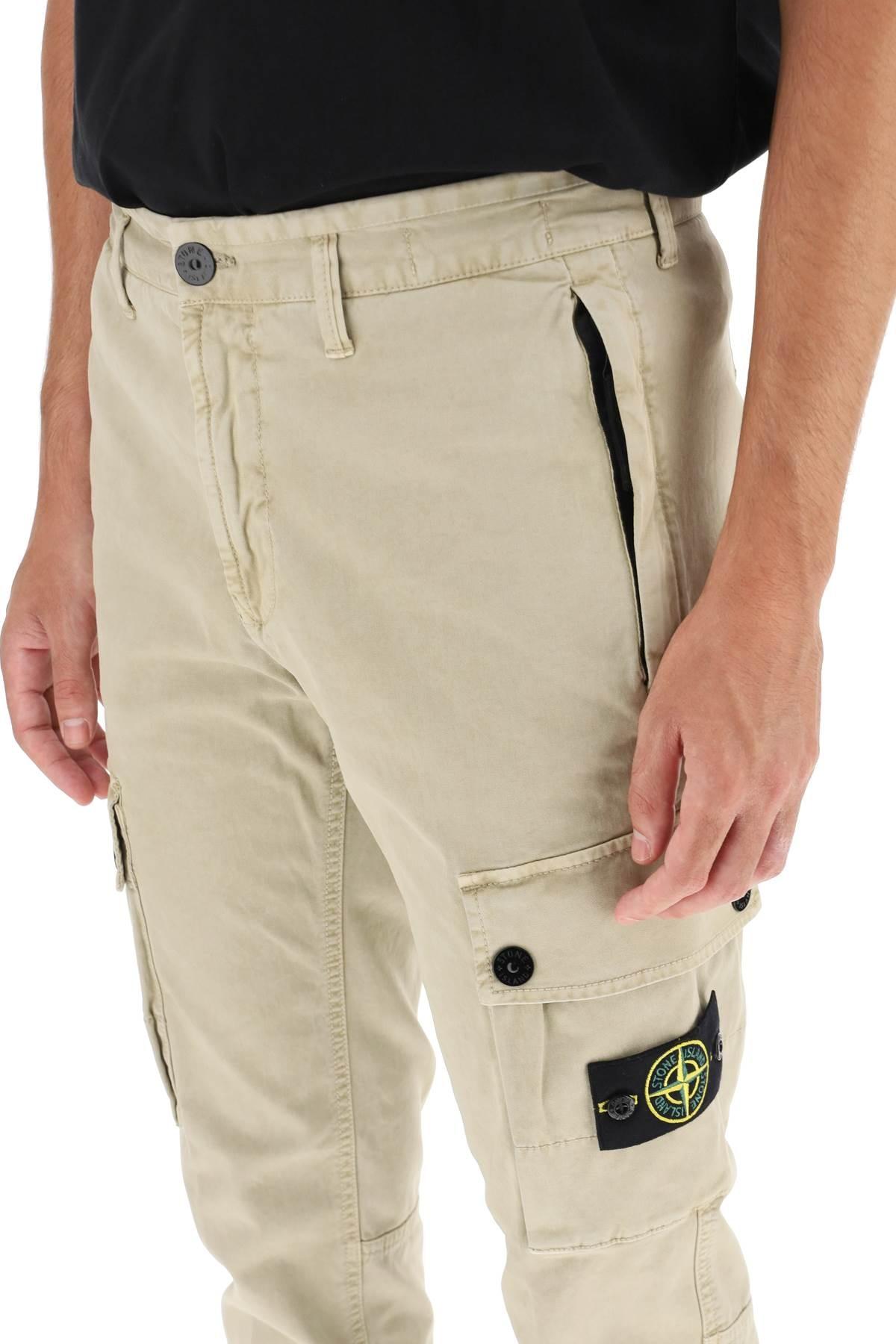 Stone Island Slim Fit Cargo Pants in Natural for Men | Lyst