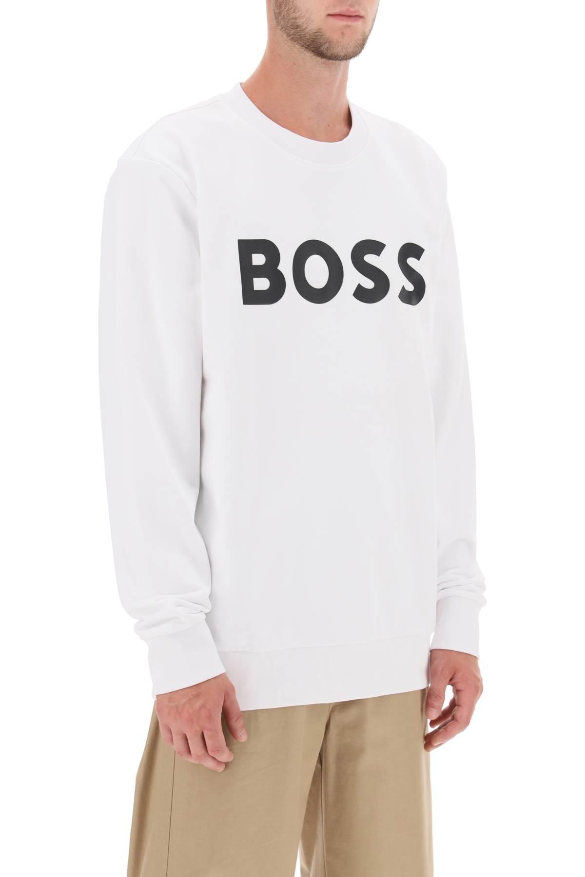 BOSS by HUGO BOSS Logo Print Sweatshirt in White for Men | Lyst