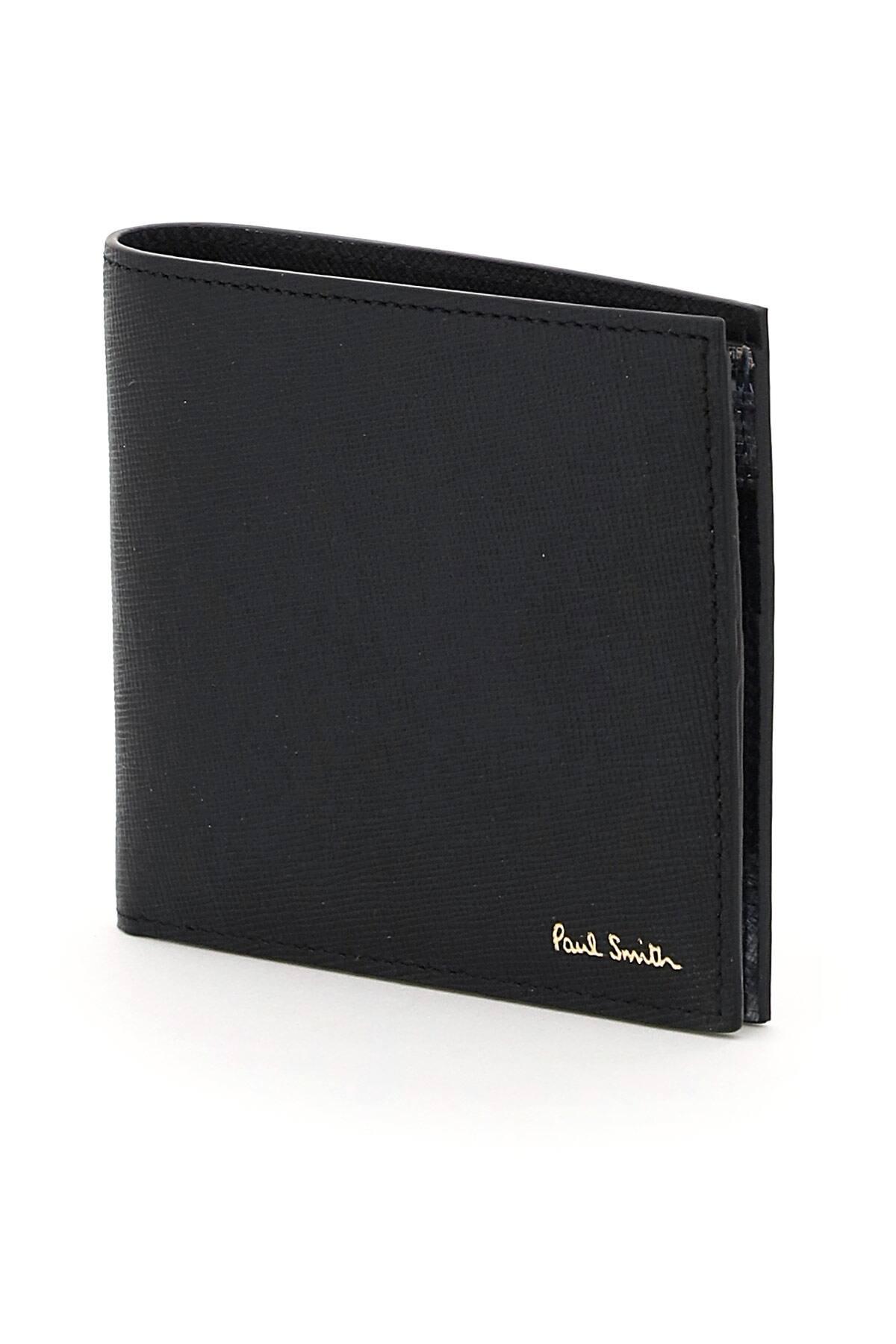 Paul Smith Graphic-print Leather Billfold Wallet in Black for Men 