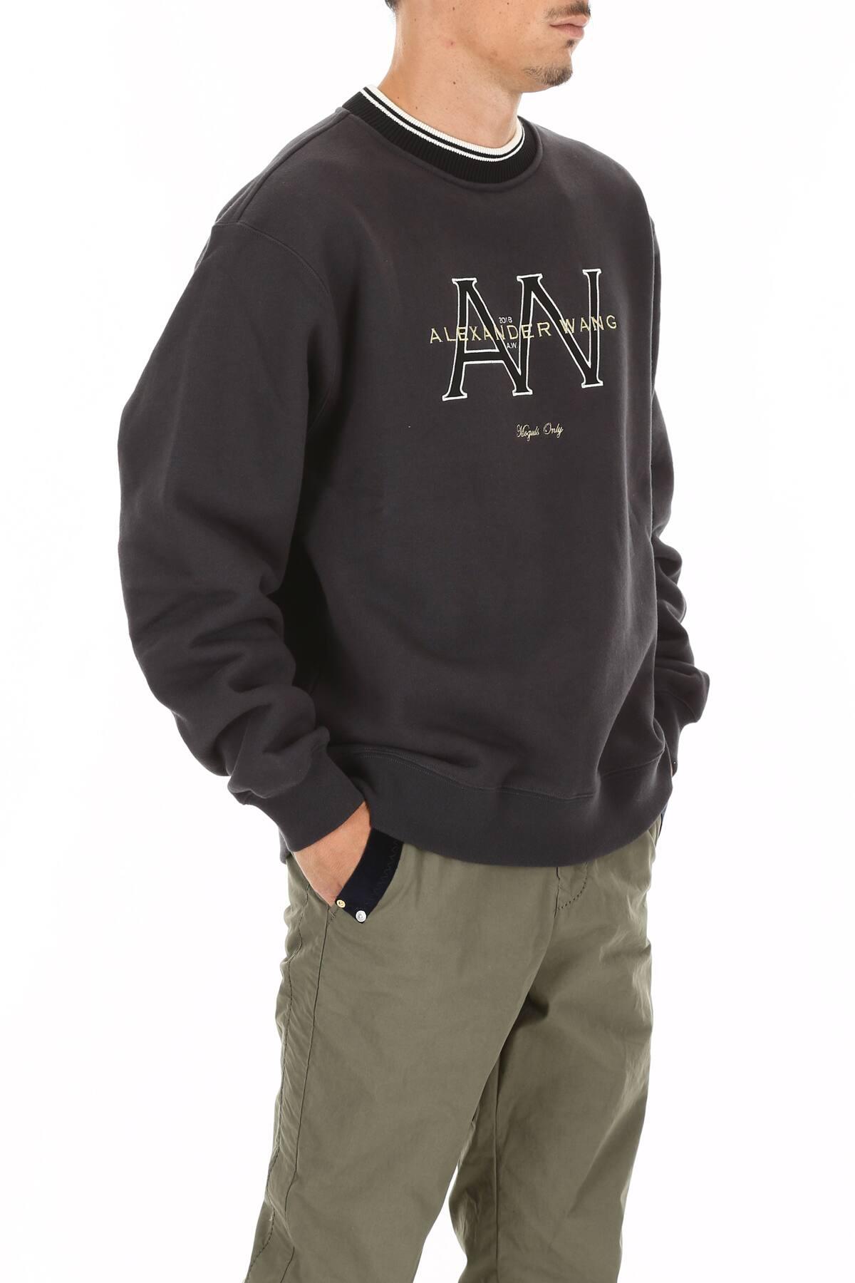 alexander wang monogram crew sweat