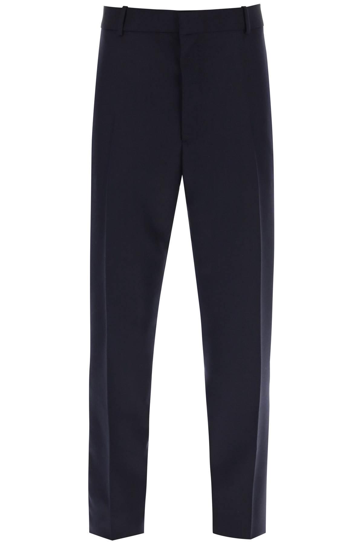 Cigarette trousers - Dark blue/Pinstriped - Ladies | H&M IN